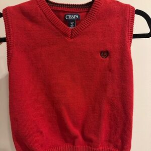 Chaps Red Kids Sweater Vest